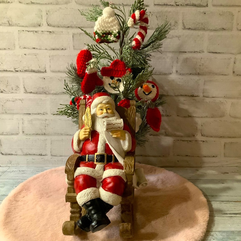PEPPERMINT SQUARE 9.5in Santa Rocking Chair